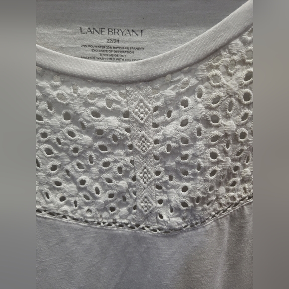 Lane Bryant Eyelet Neck Top - Picture 6 of 7